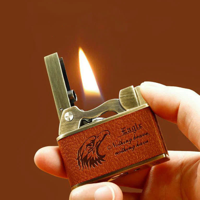 Vintage Leather Kerosene Filled Lighter