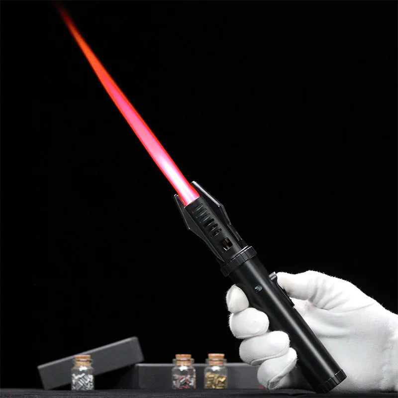 Metal Light Saber Lighter-Red Flame-Refillable