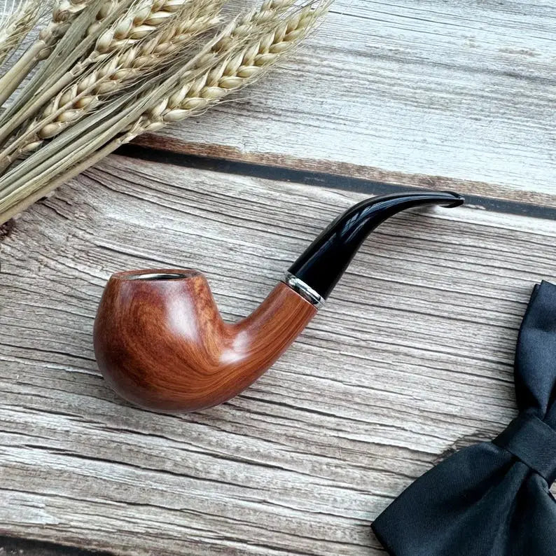 New Tobacco Smoking Pipe-Durable Classical Cigar Pipe With Rubber Ring