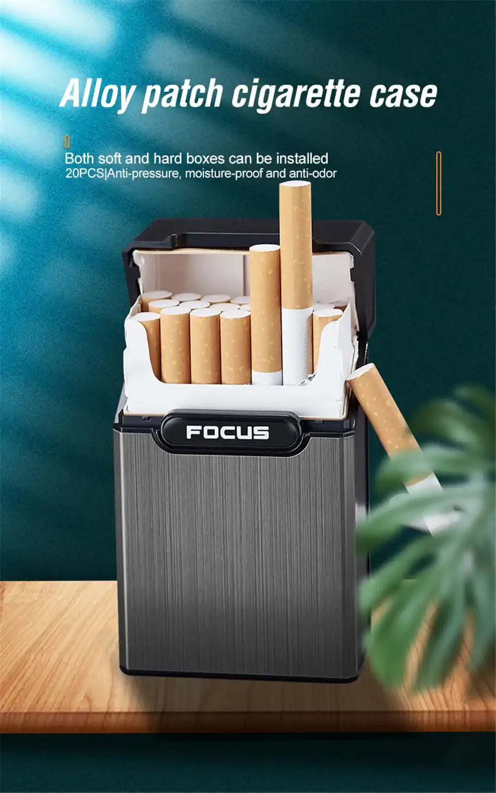 FOCUS Cigarette Case - Waterproof- 20 Cigarettes Capacity