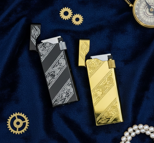 Stylish Gold Polished Lighter - Refillable