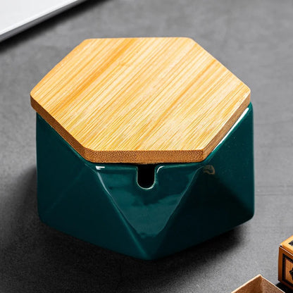 Ceramic Ashtray for Home - Creative Desk Ashtray With Lid