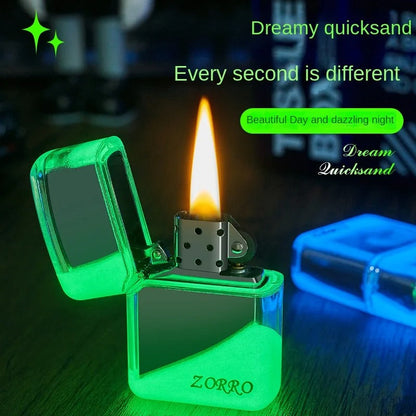 Neon Glowing Sand Zippo Lighter