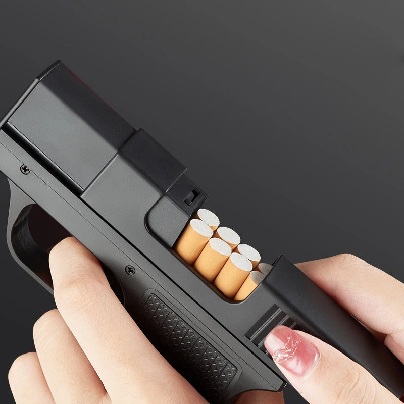 Creative Gun Lighter Cigarette Box