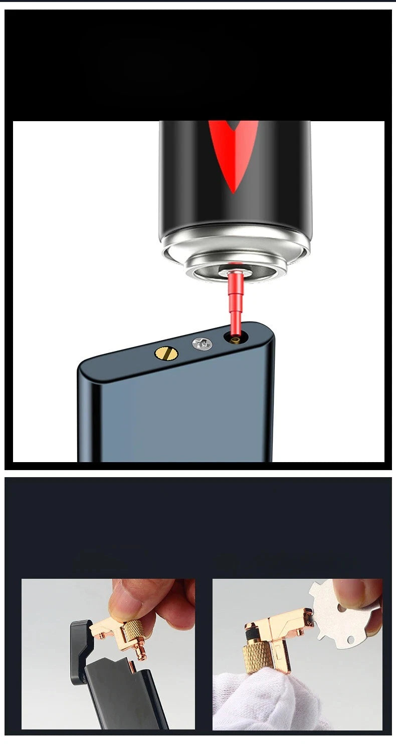 Metal Slim Wheel Lighter - Refillable